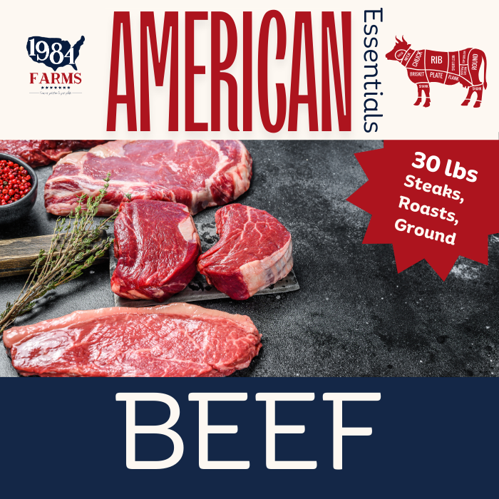DEPOSIT American Essentials - 30 lbs of GrassFinished Beef