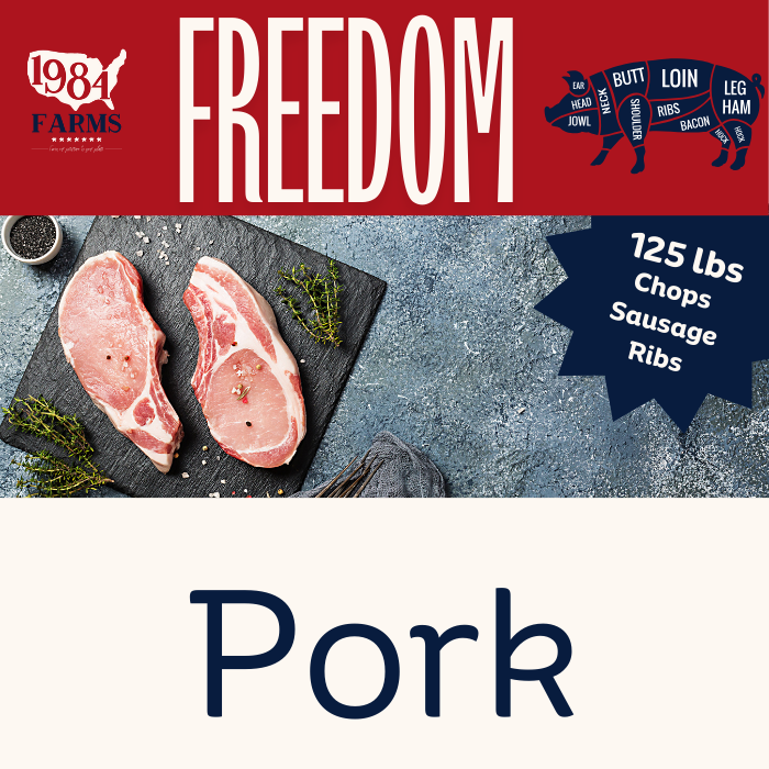 DEPOSIT Freedom Pork Bundle - 125 lbs of Pastured Pork