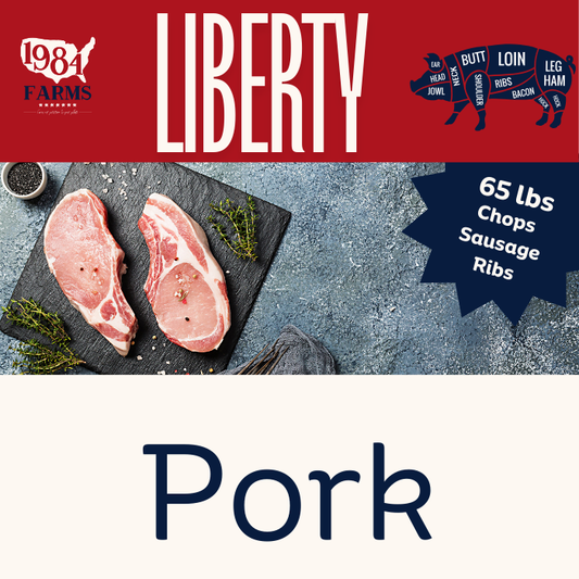 DEPOSIT Liberty Pork Bundle - 65 lbs of Pastured Pork