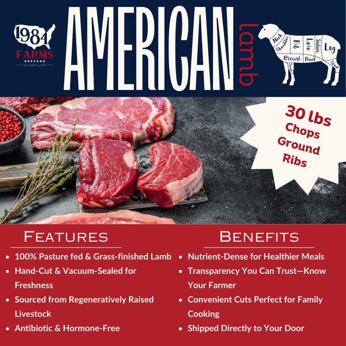 DEPOSIT American Lamb - 10 lbs of Premium Grass-finished Lamb