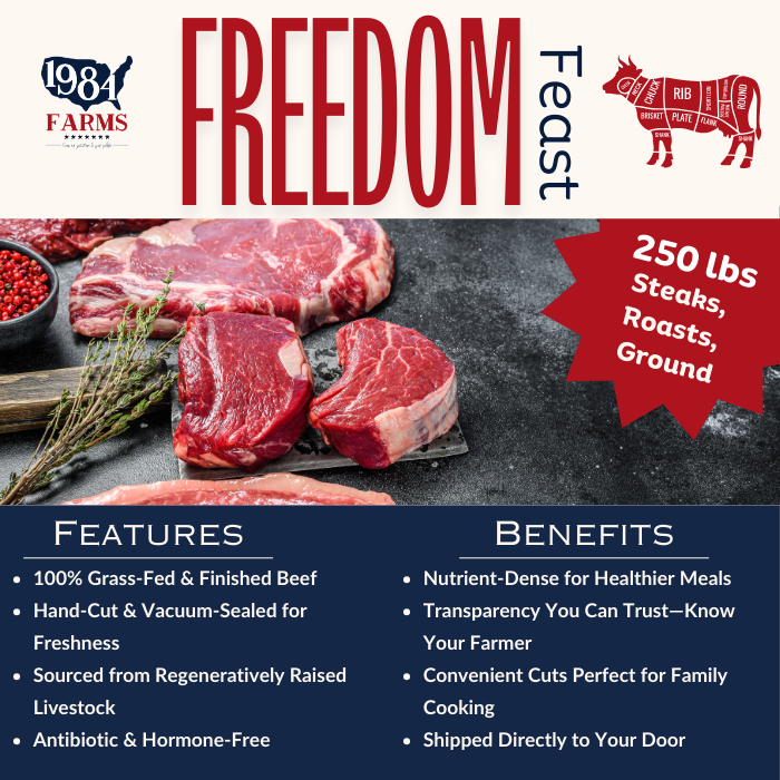 DEPOSIT Freedom Feast - 250 lbs of GrassFinished Beef