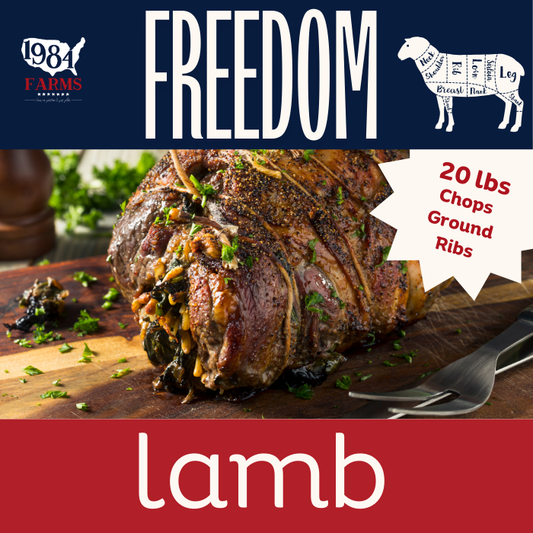 DEPOSIT - Freedom Lamb - 20 lbs of Premium Grassfinished Lamb