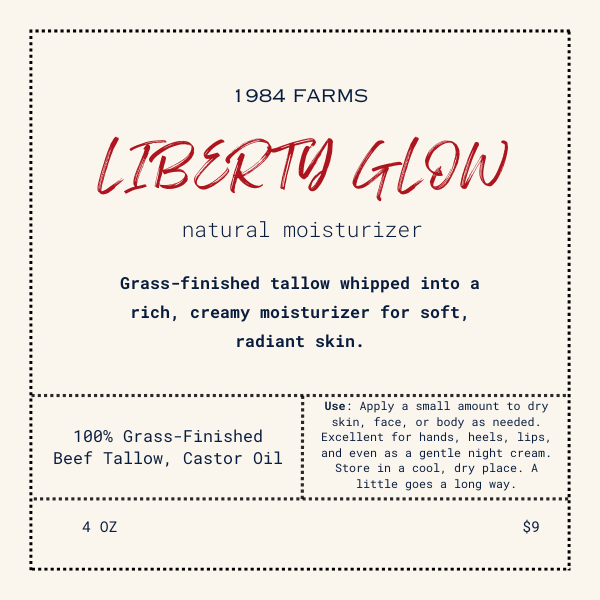 Liberty Glow – Whipped Tallow Moisturizer (4 oz)